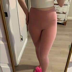 Pink High-Waisted Leggings